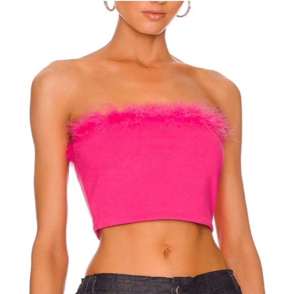 Superdown Pink Olivia Strapless Top - XS